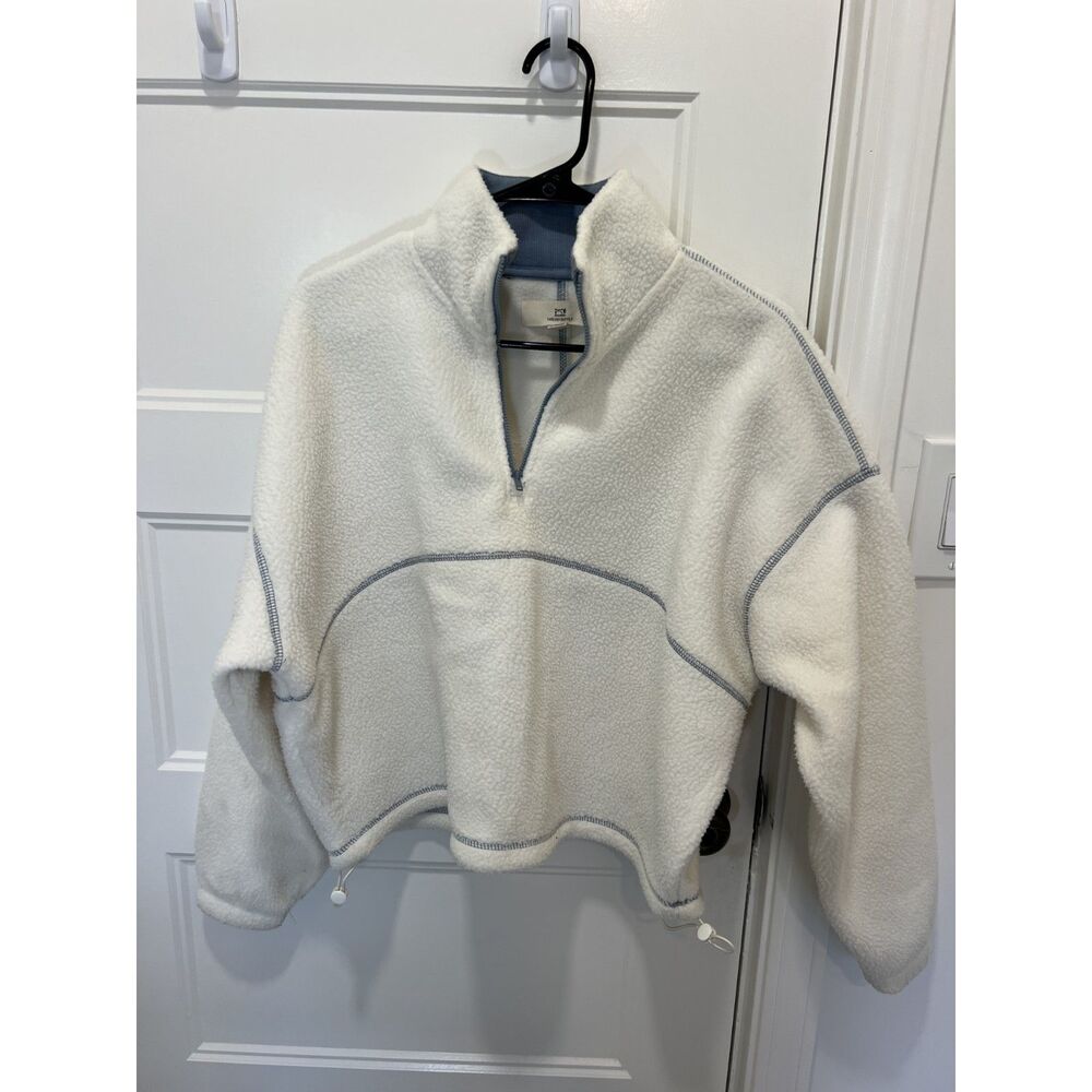 Thread & Supply Cropped Half Zip Fleece Pullover Women's Size S